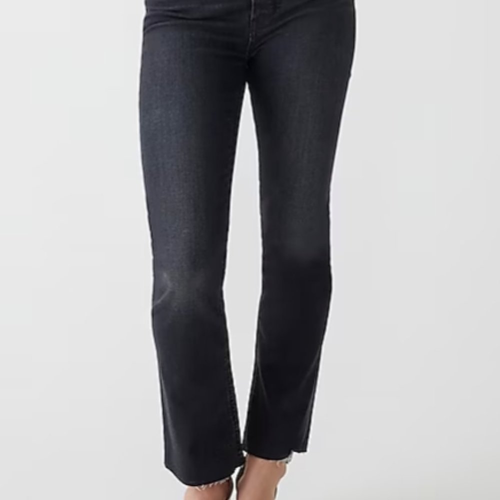 J. Crew Billie Demi Boot Crop Jeans - Black